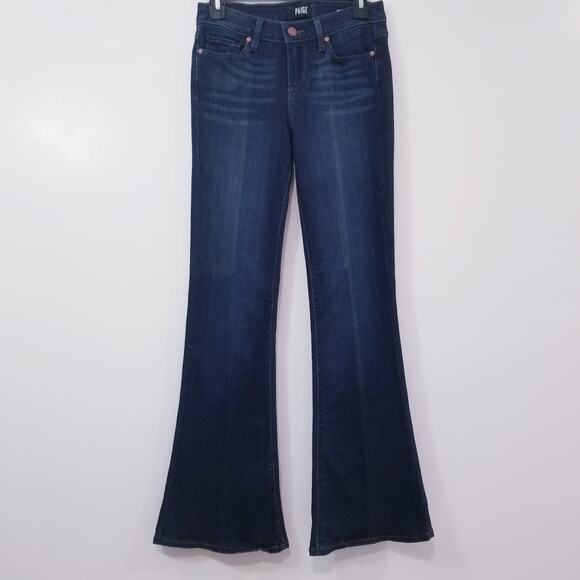 Paige Jeans Lou Lou Flared Denim Low Rise - Picture 1 of 10